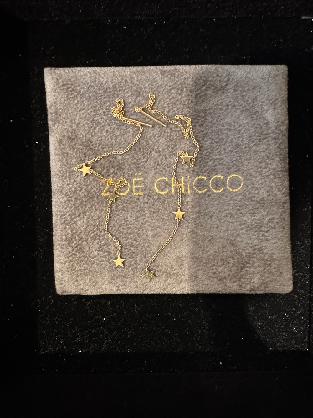 Zoe Chicco Gold Star Threader Earrings